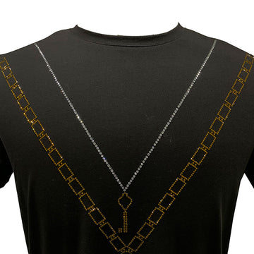 Angelino Black and Gold Chiave Tee Shirt